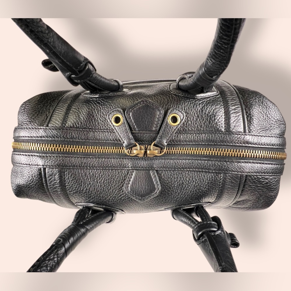 Derek Lam Black Leather Y2K Top Handle Satchel Handbag - Picture 3 of 12